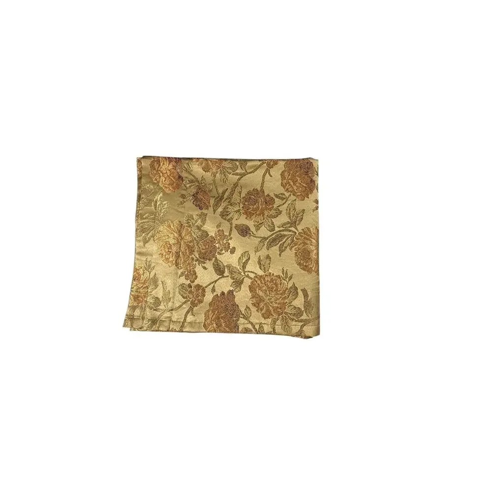 Single Croscill Olimpia Curtain Drape 1 Panel Gold Satin Embroidered Floral 86